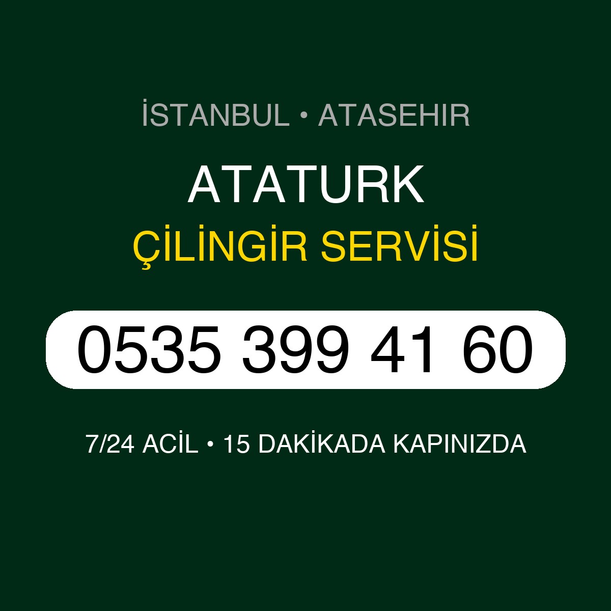 ATATURK Çilingir 7/24 | 0535 399 41 60