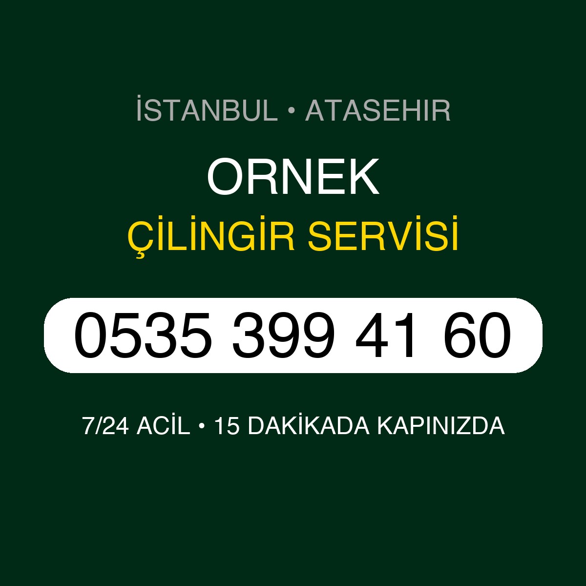 ORNEK Çilingir 7/24 | 0535 399 41 60