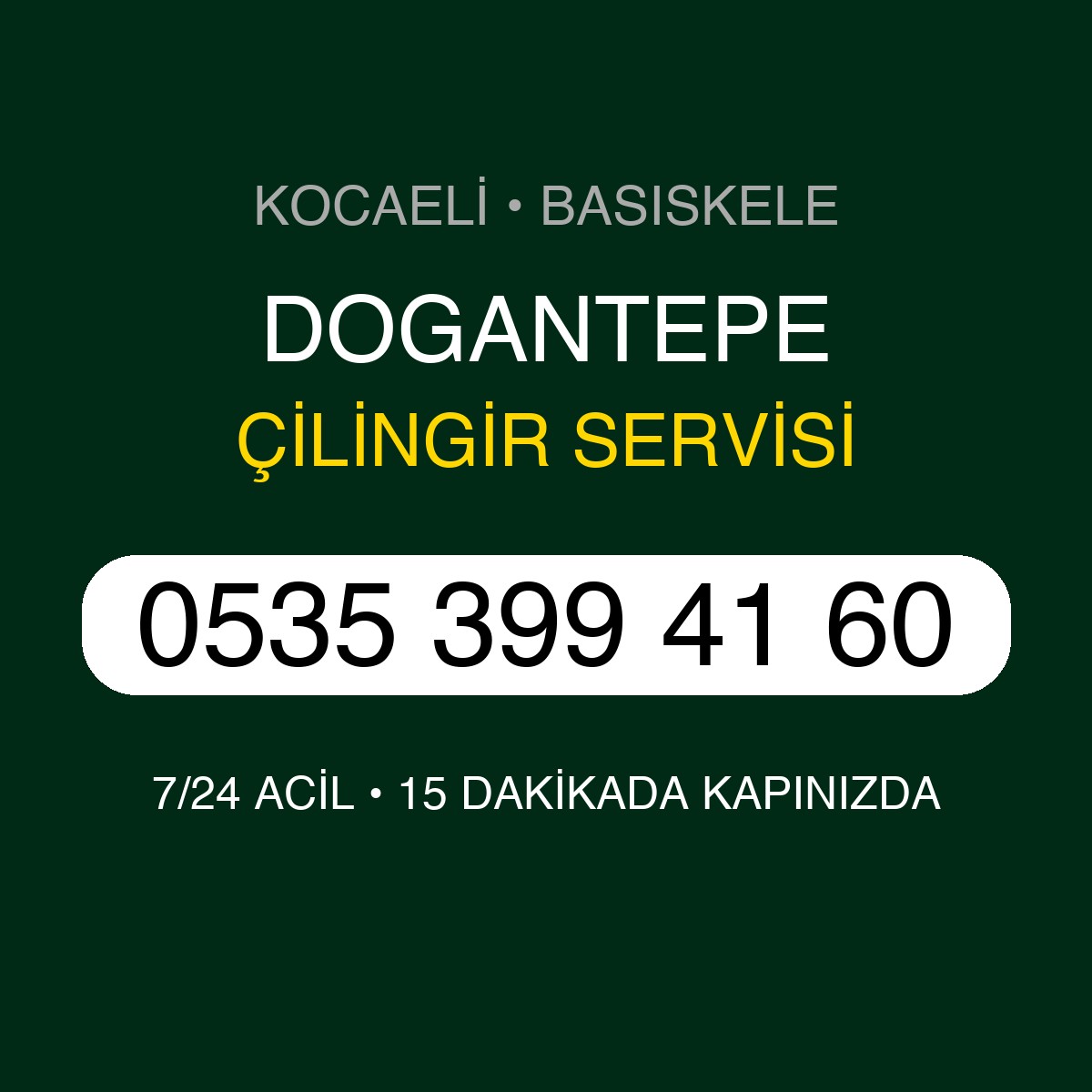 DOGANTEPE Çilingir 7/24 | 0535 399 41 60