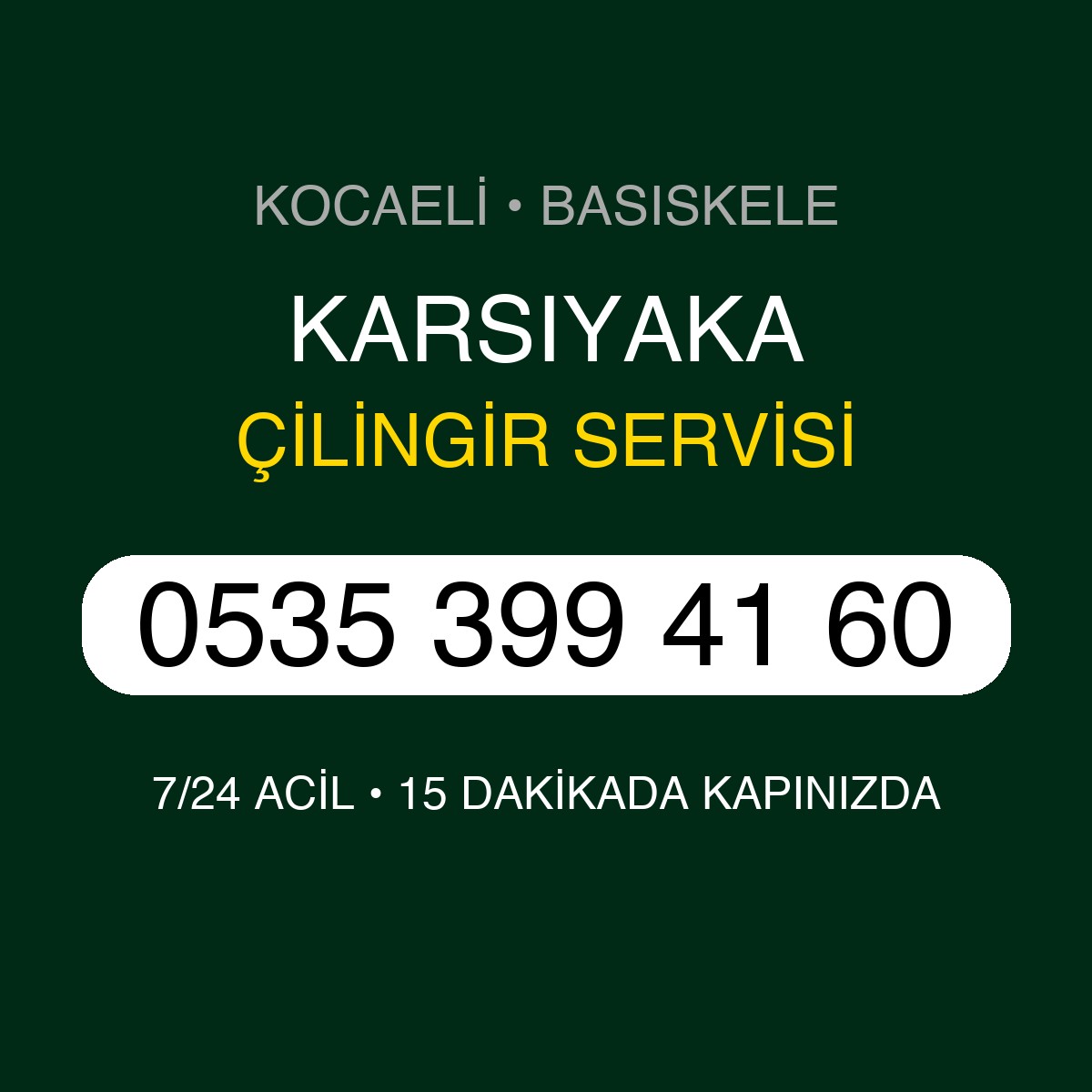 KARSIYAKA Çilingir 7/24 | 0535 399 41 60