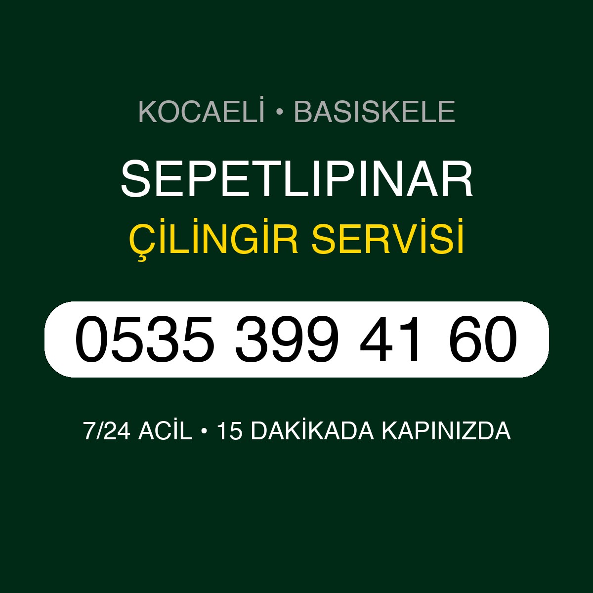 SEPETLIPINAR Çilingir 7/24 | 0535 399 41 60