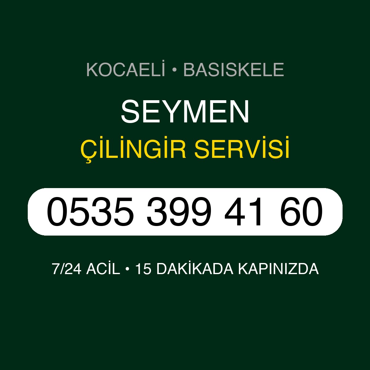 SEYMEN Çilingir 7/24 | 0535 399 41 60