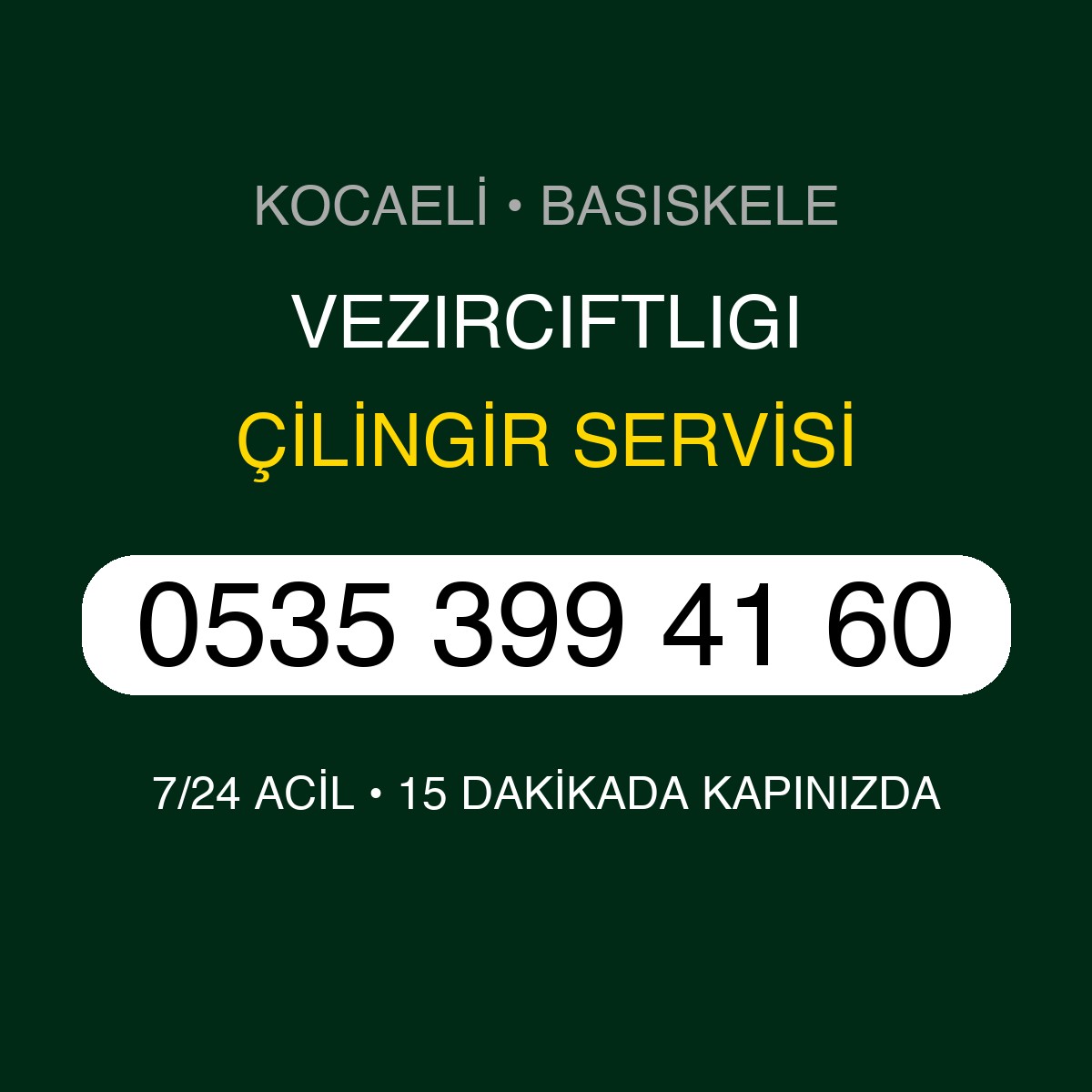 VEZIRCIFTLIGI Çilingir 7/24 | 0535 399 41 60
