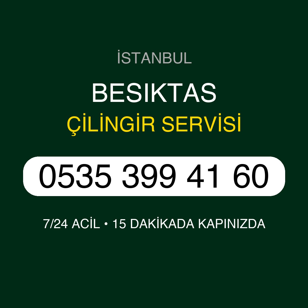BESIKTAS Çilingir 7/24 | 0535 399 41 60