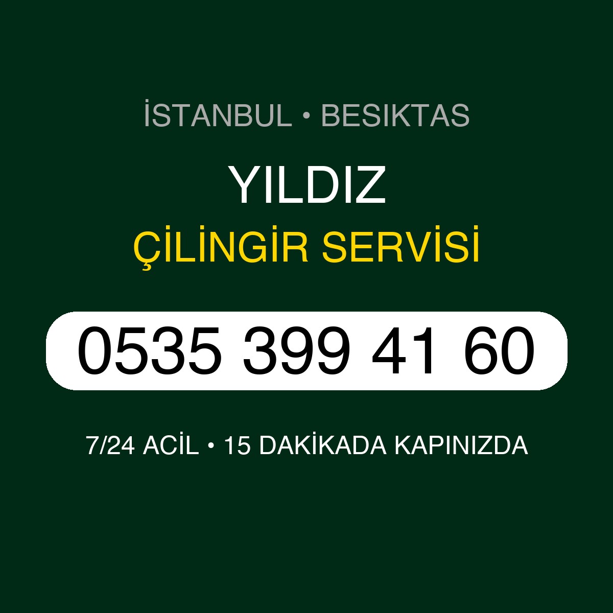 YILDIZ Çilingir 7/24 | 0535 399 41 60