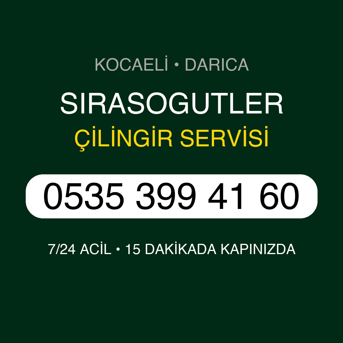 SIRASOGUTLER Çilingir 7/24 | 0535 399 41 60