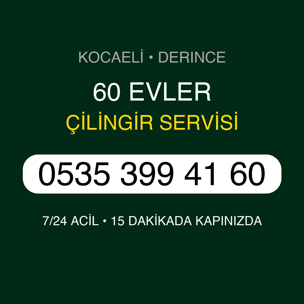 60 EVLER Çilingir 7/24 | 0535 399 41 60