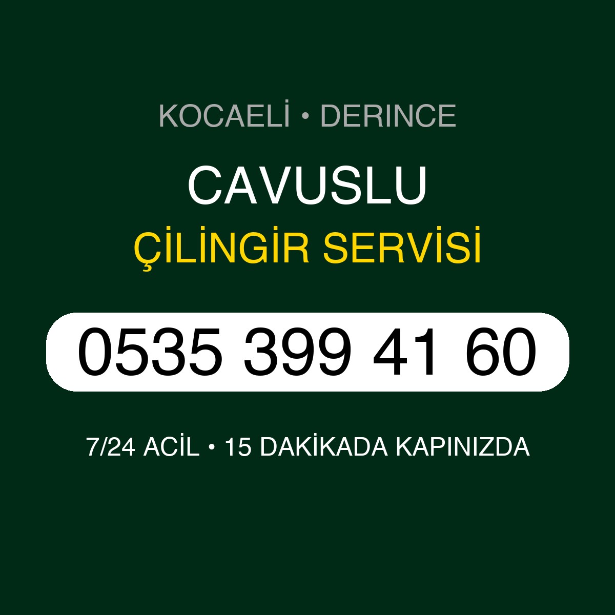 CAVUSLU Çilingir 7/24 | 0535 399 41 60