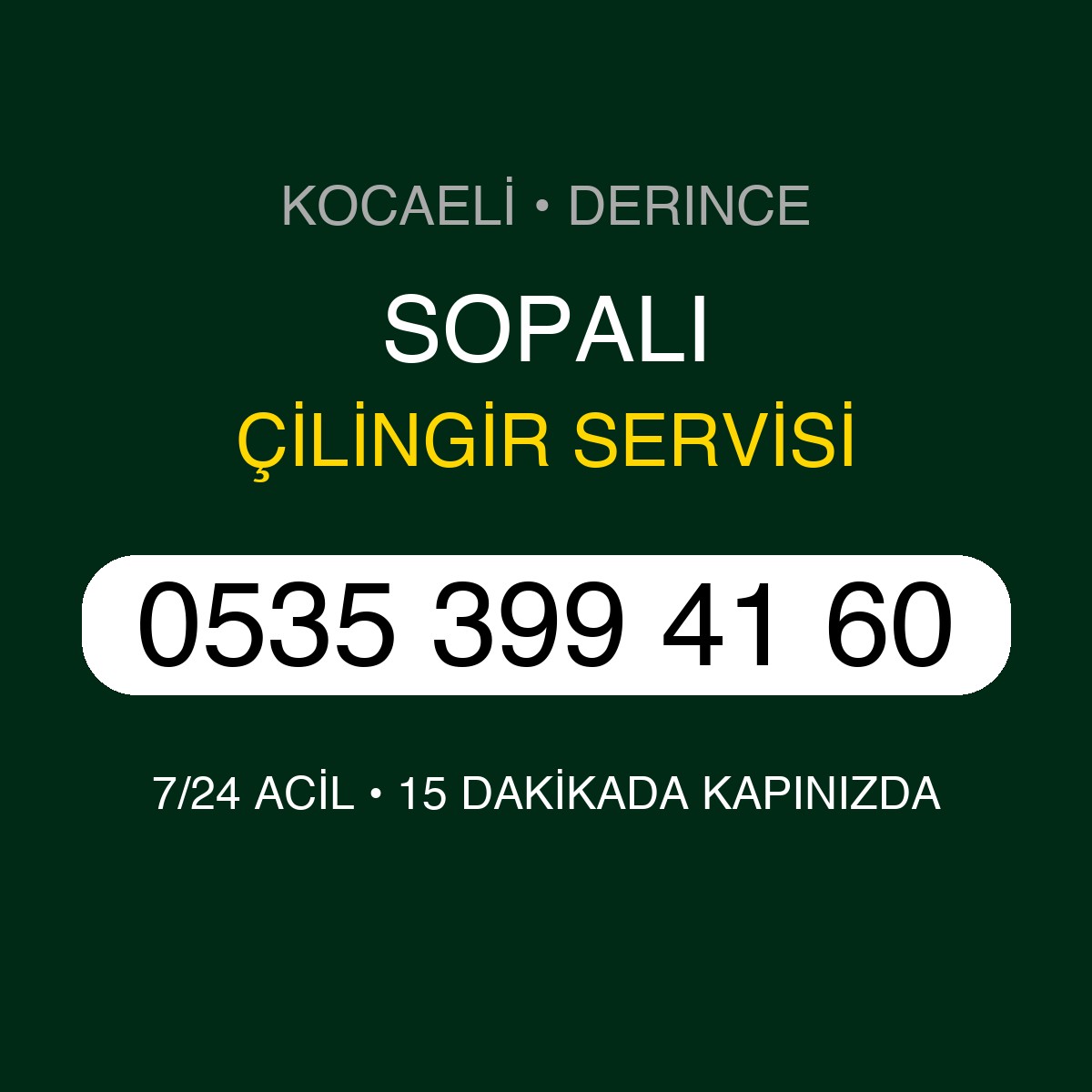 SOPALI Çilingir 7/24 | 0535 399 41 60
