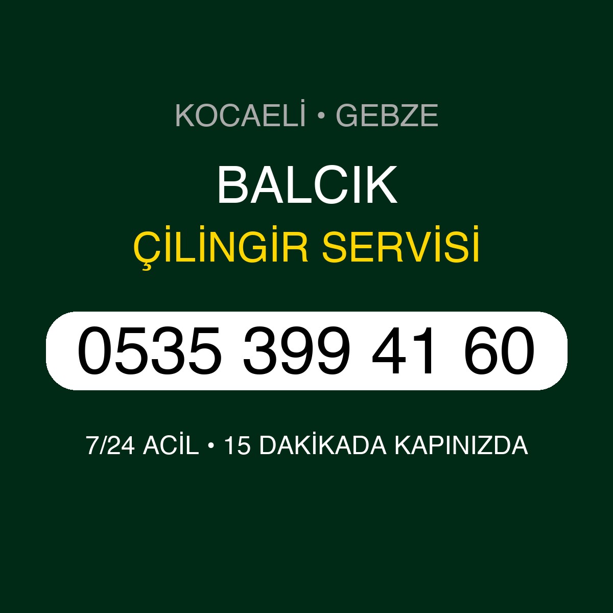 BALCIK Çilingir 7/24 | 0535 399 41 60