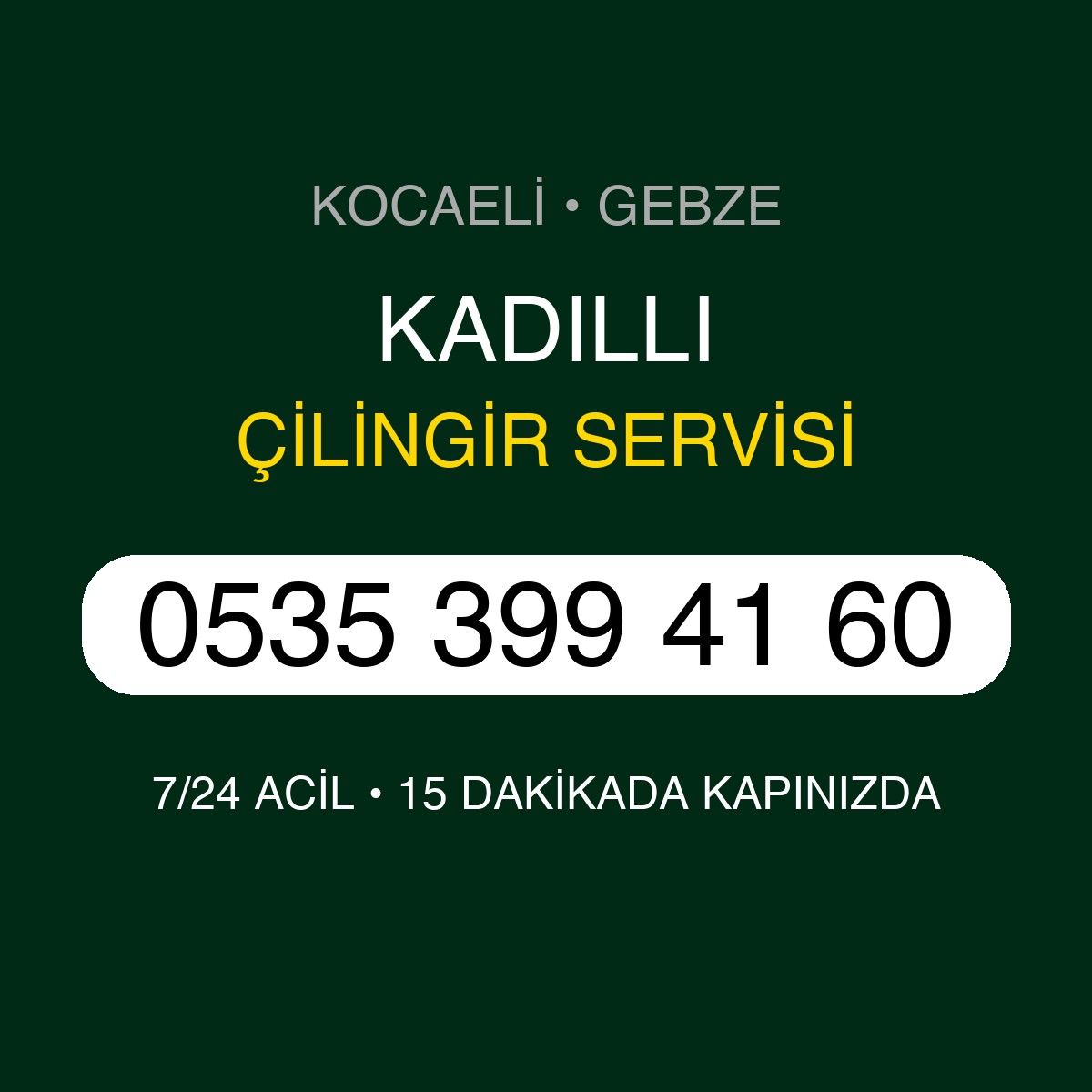 KADILLI Çilingir 7/24 | 0535 399 41 60