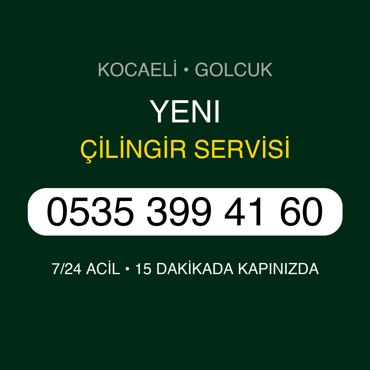 YENI Çilingir 7/24 | 0535 399 41 60