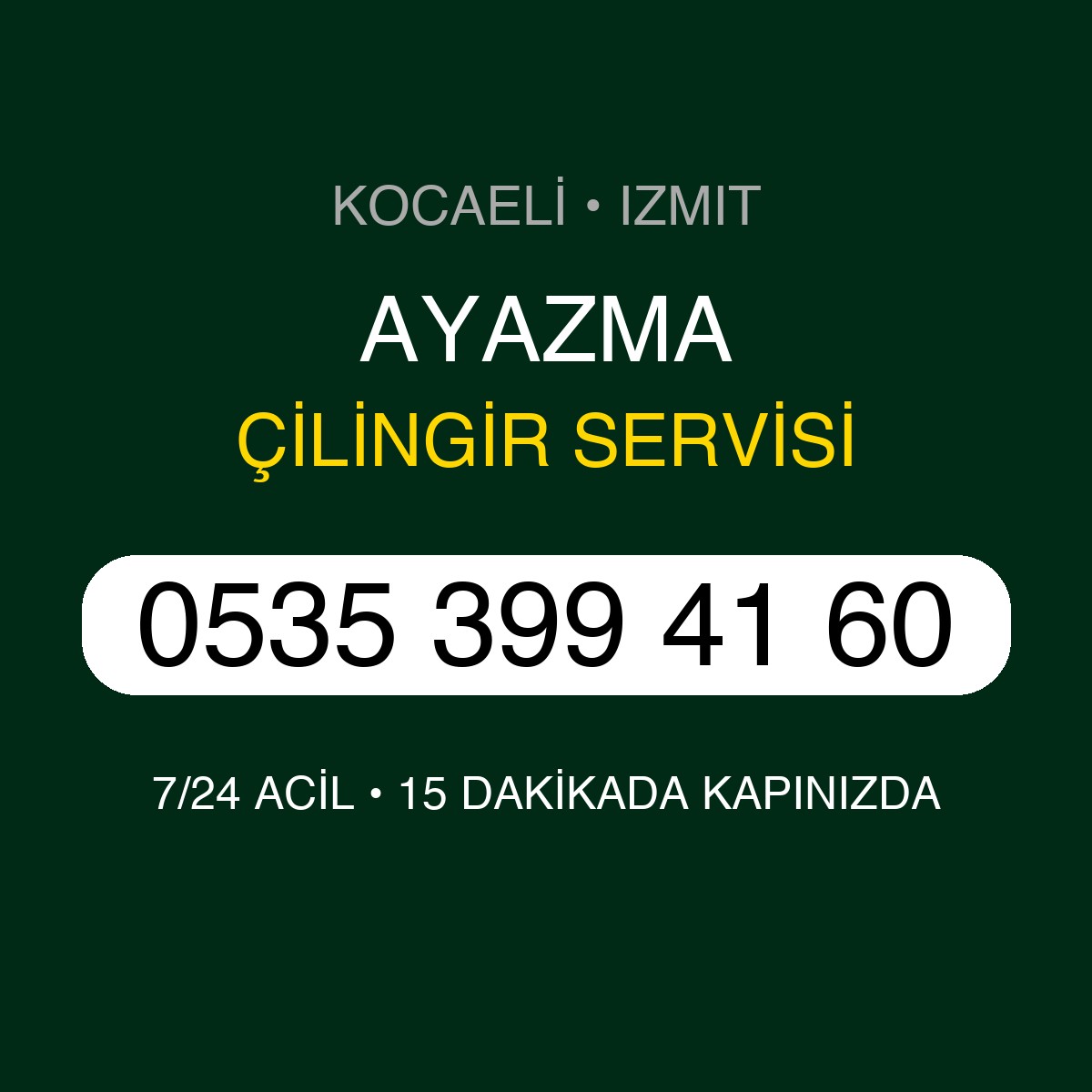 AYAZMA Çilingir 7/24 | 0535 399 41 60
