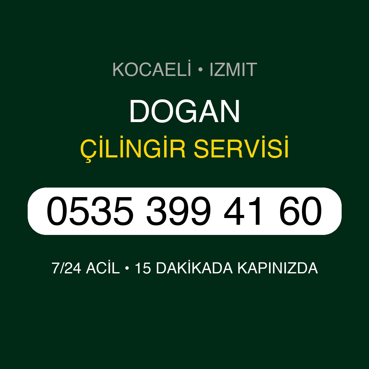 DOGAN Çilingir 7/24 | 0535 399 41 60