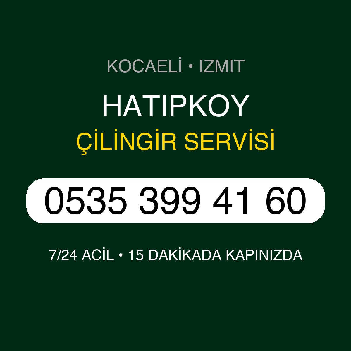 HATIPKOY Çilingir 7/24 | 0535 399 41 60