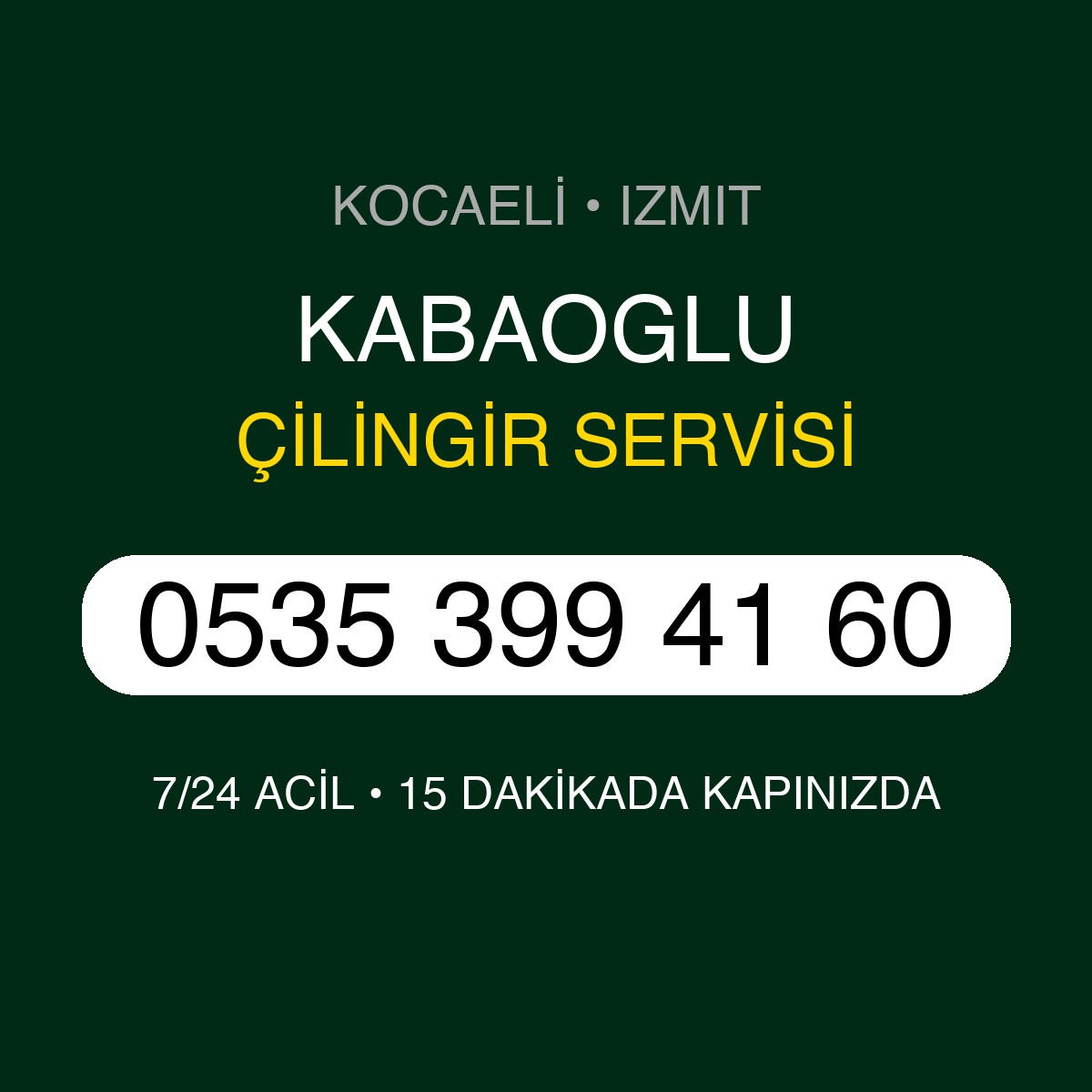 KABAOGLU Çilingir 7/24 | 0535 399 41 60