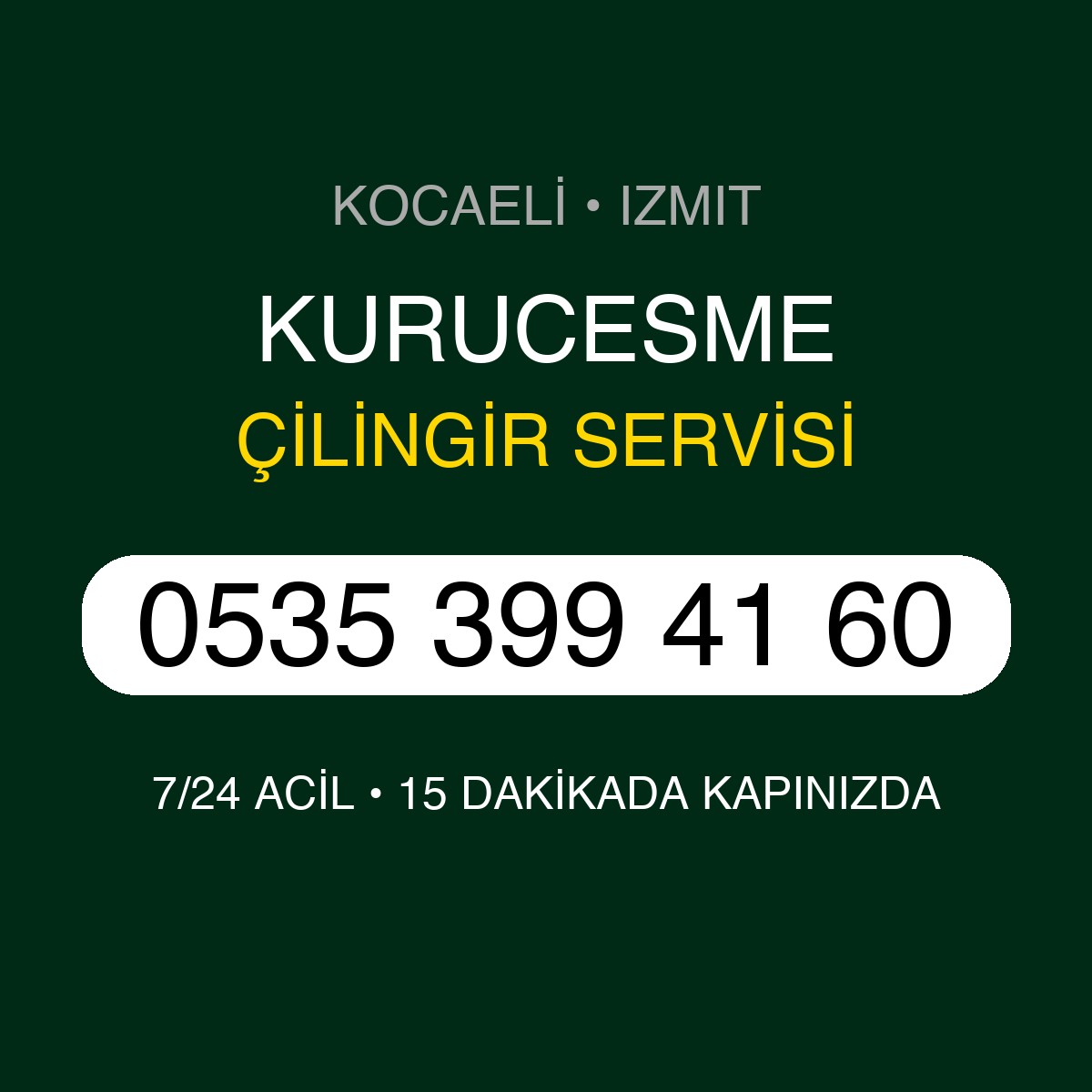 KURUCESME Çilingir 7/24 | 0535 399 41 60