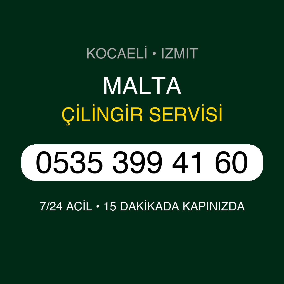 MALTA Çilingir 7/24 | 0535 399 41 60