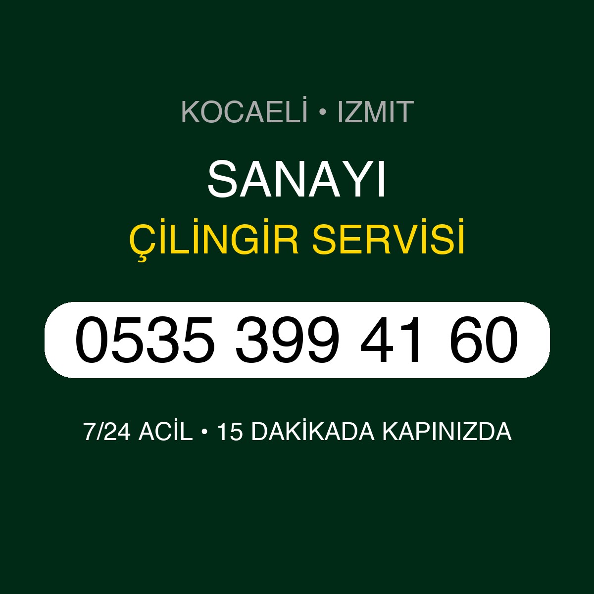 SANAYI Çilingir 7/24 | 0535 399 41 60