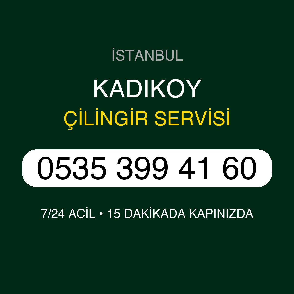 KADIKOY Çilingir 7/24 | 0535 399 41 60