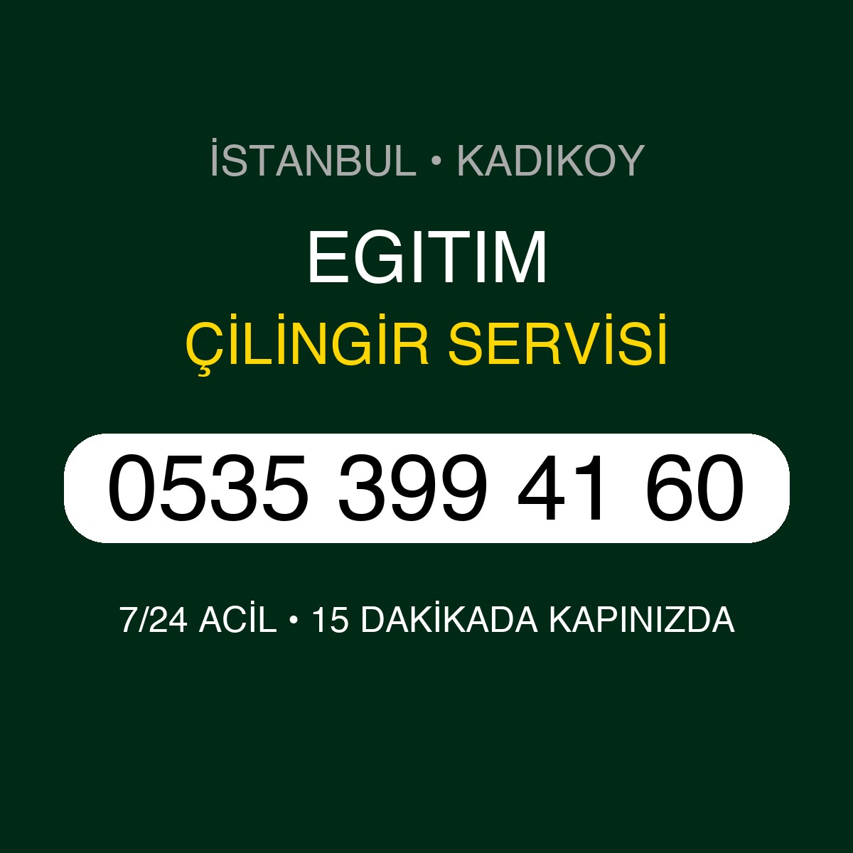EGITIM Çilingir 7/24 | 0535 399 41 60