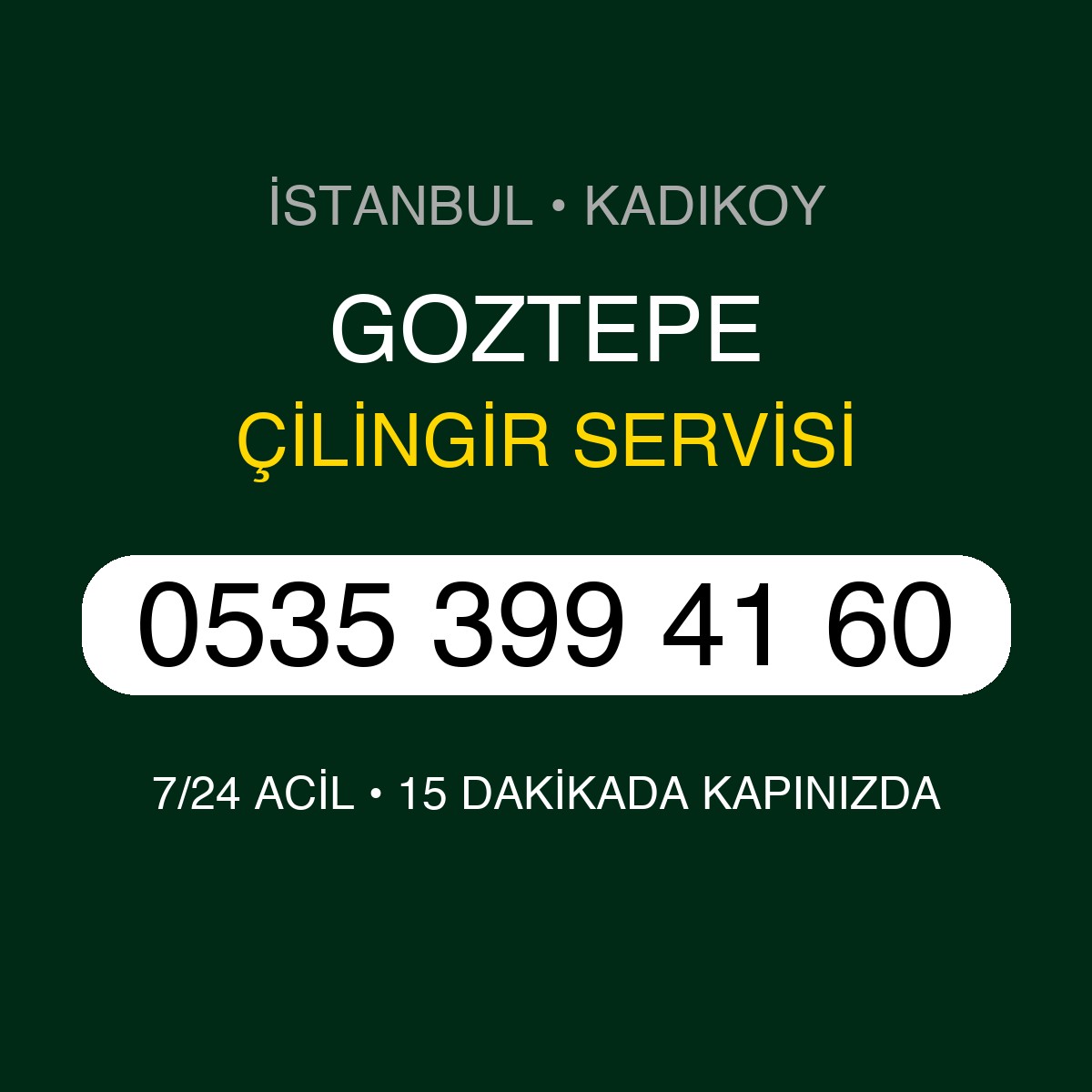 GOZTEPE Çilingir 7/24 | 0535 399 41 60