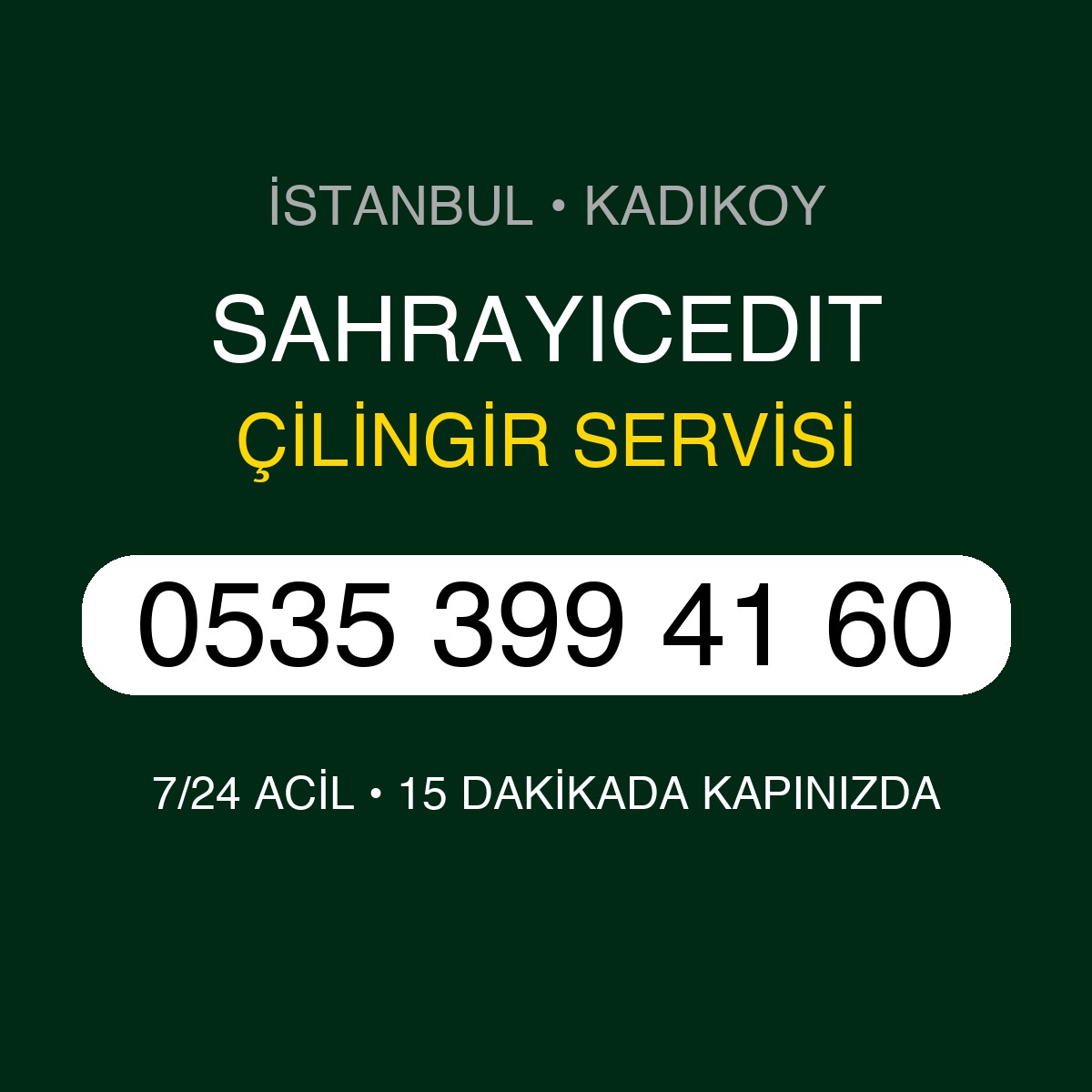 SAHRAYICEDIT Çilingir 7/24 | 0535 399 41 60