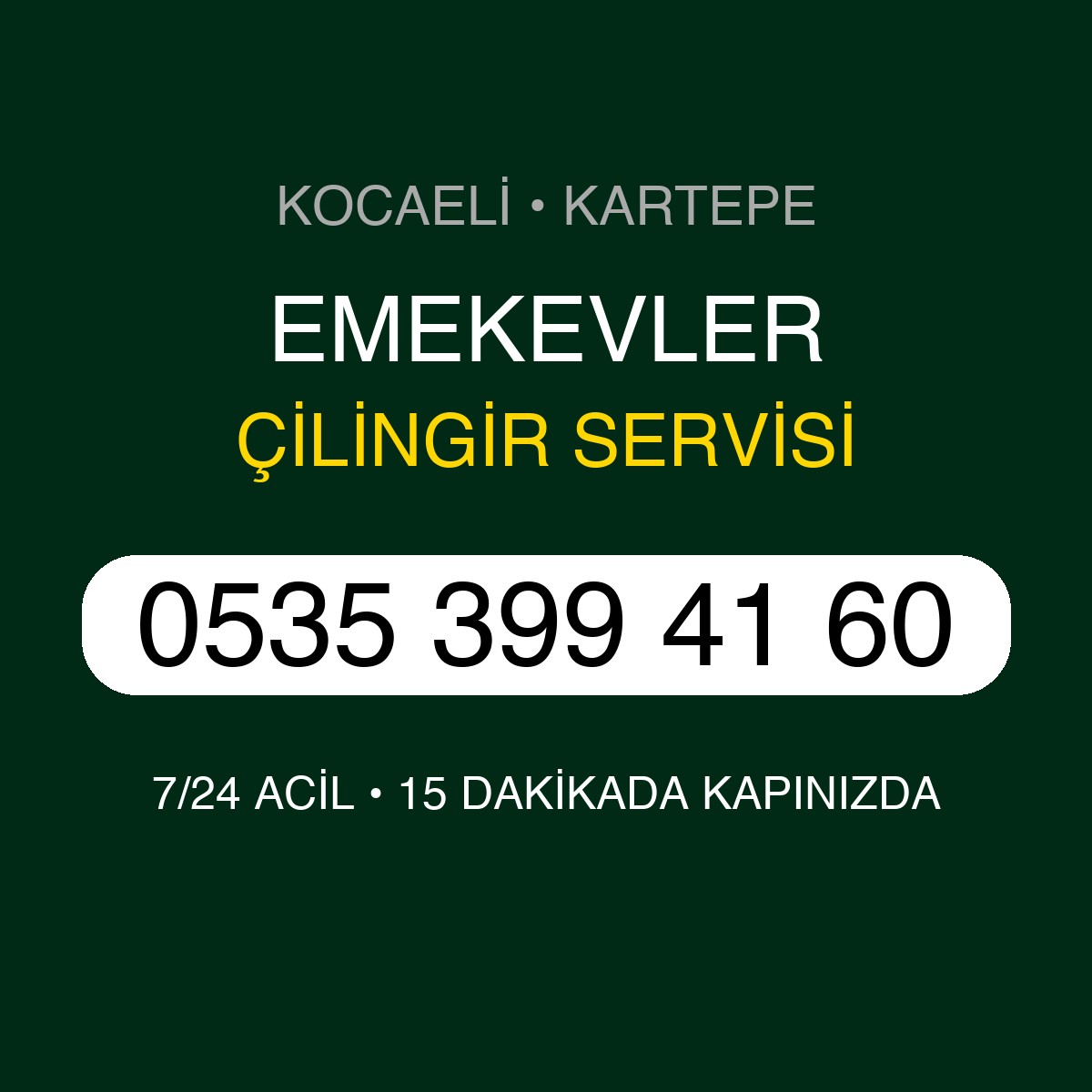 EMEKEVLER Çilingir 7/24 | 0535 399 41 60