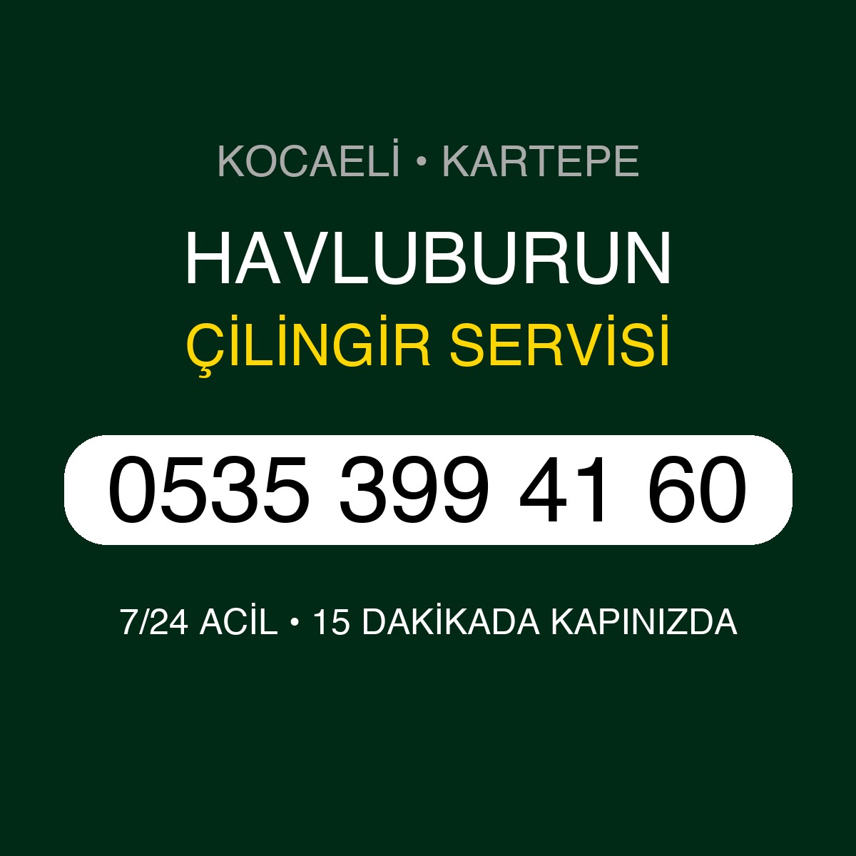 HAVLUBURUN Çilingir 7/24 | 0535 399 41 60