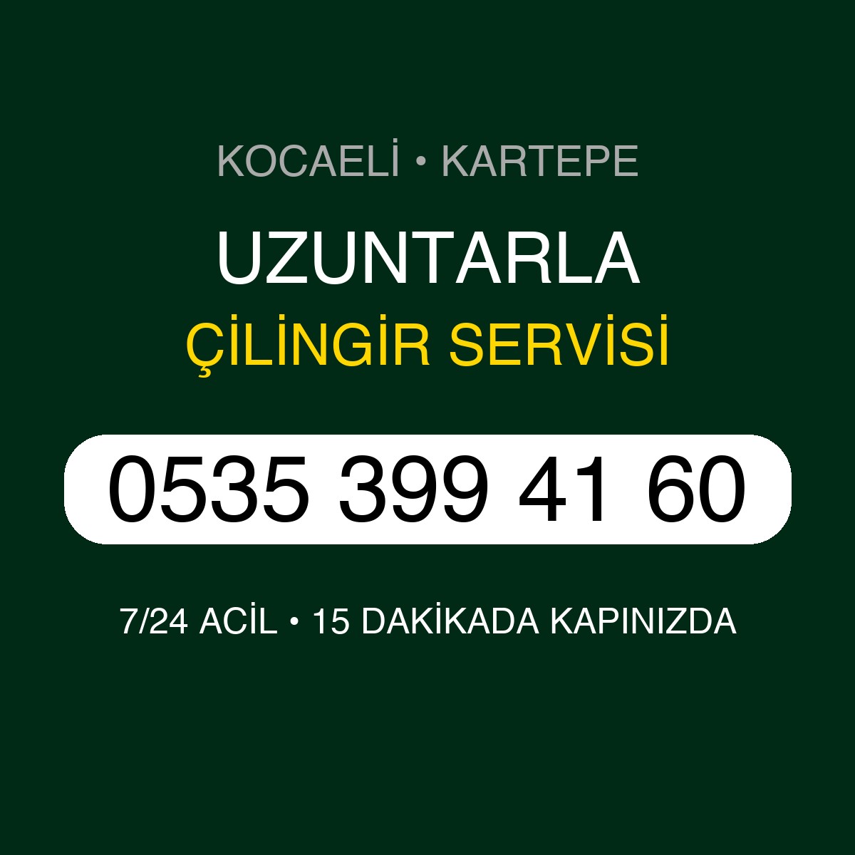 UZUNTARLA Çilingir 7/24 | 0535 399 41 60