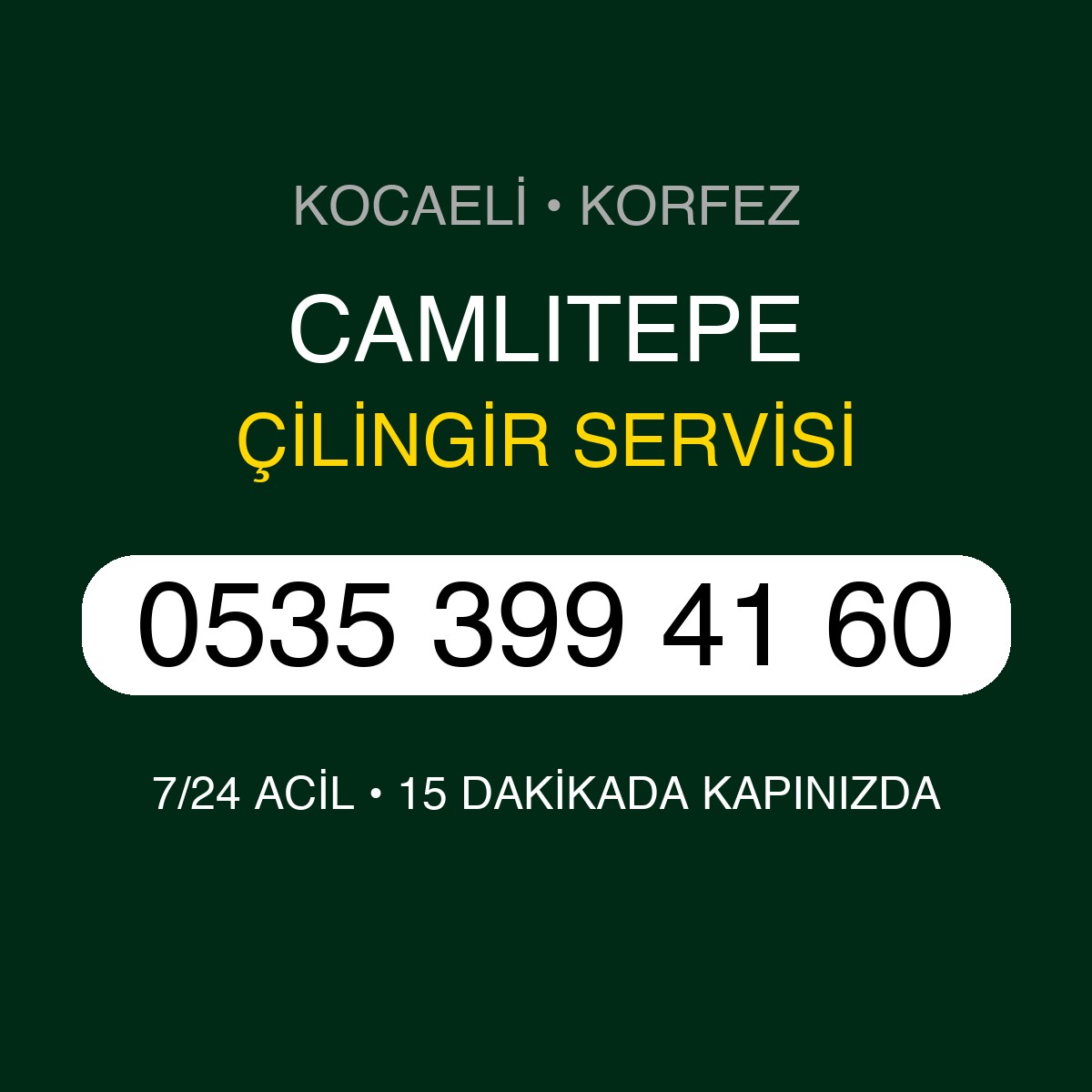 CAMLITEPE Çilingir 7/24 | 0535 399 41 60