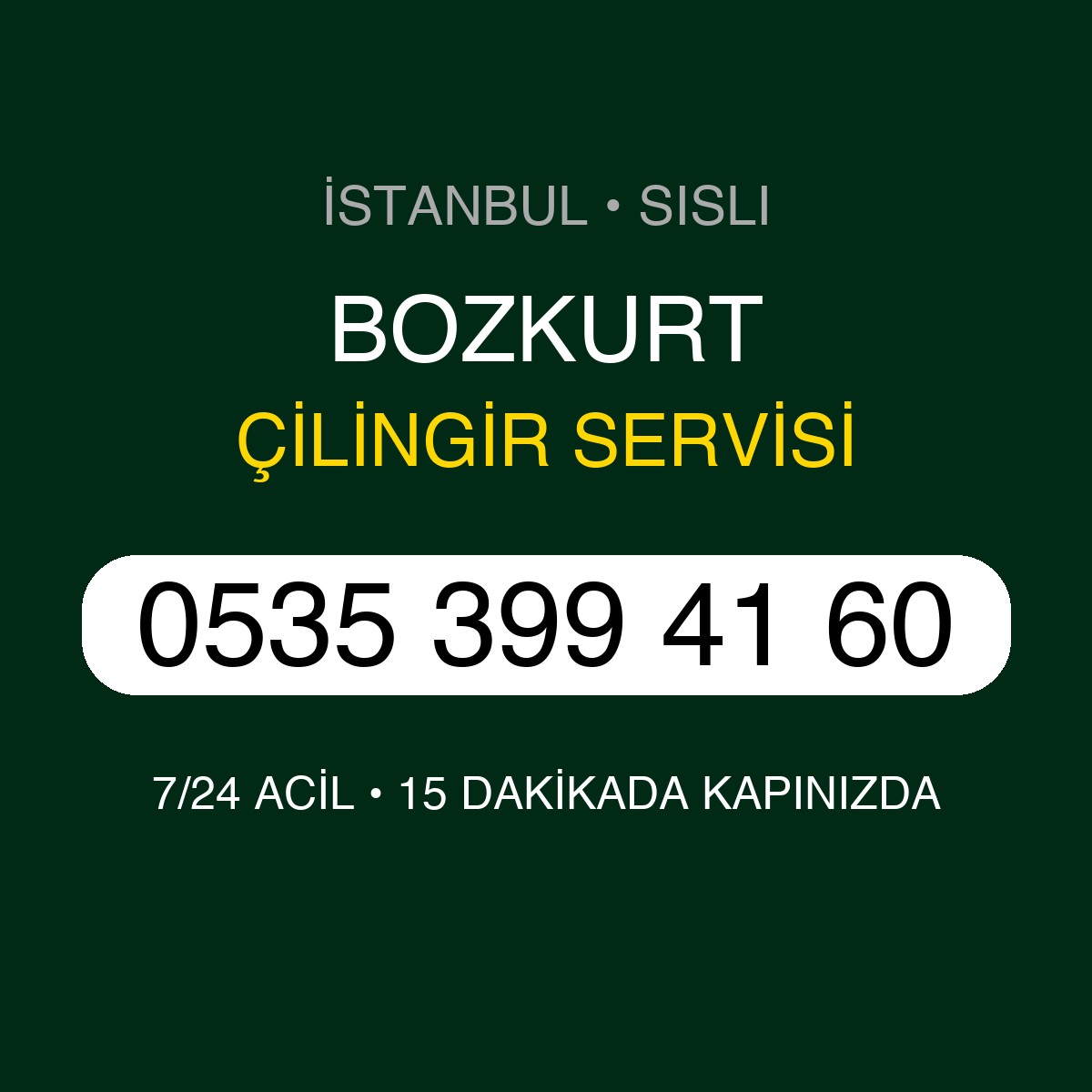 BOZKURT Çilingir 7/24 | 0535 399 41 60