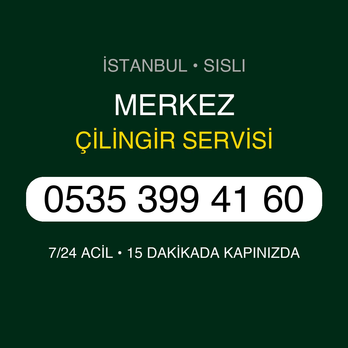 MERKEZ Çilingir 7/24 | 0535 399 41 60
