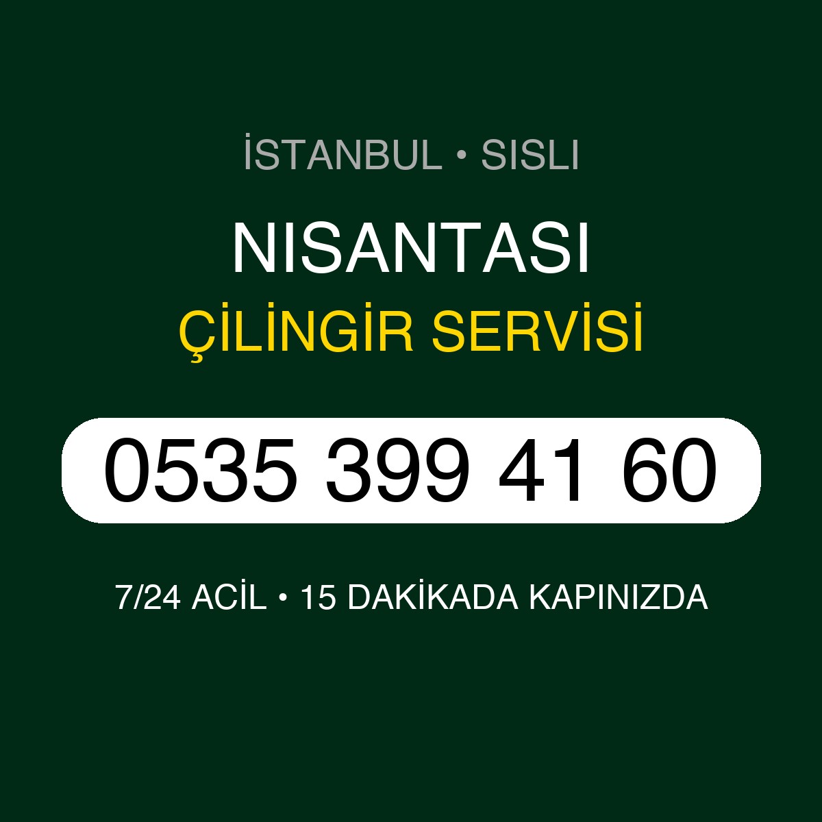 NISANTASI Çilingir 7/24 | 0535 399 41 60