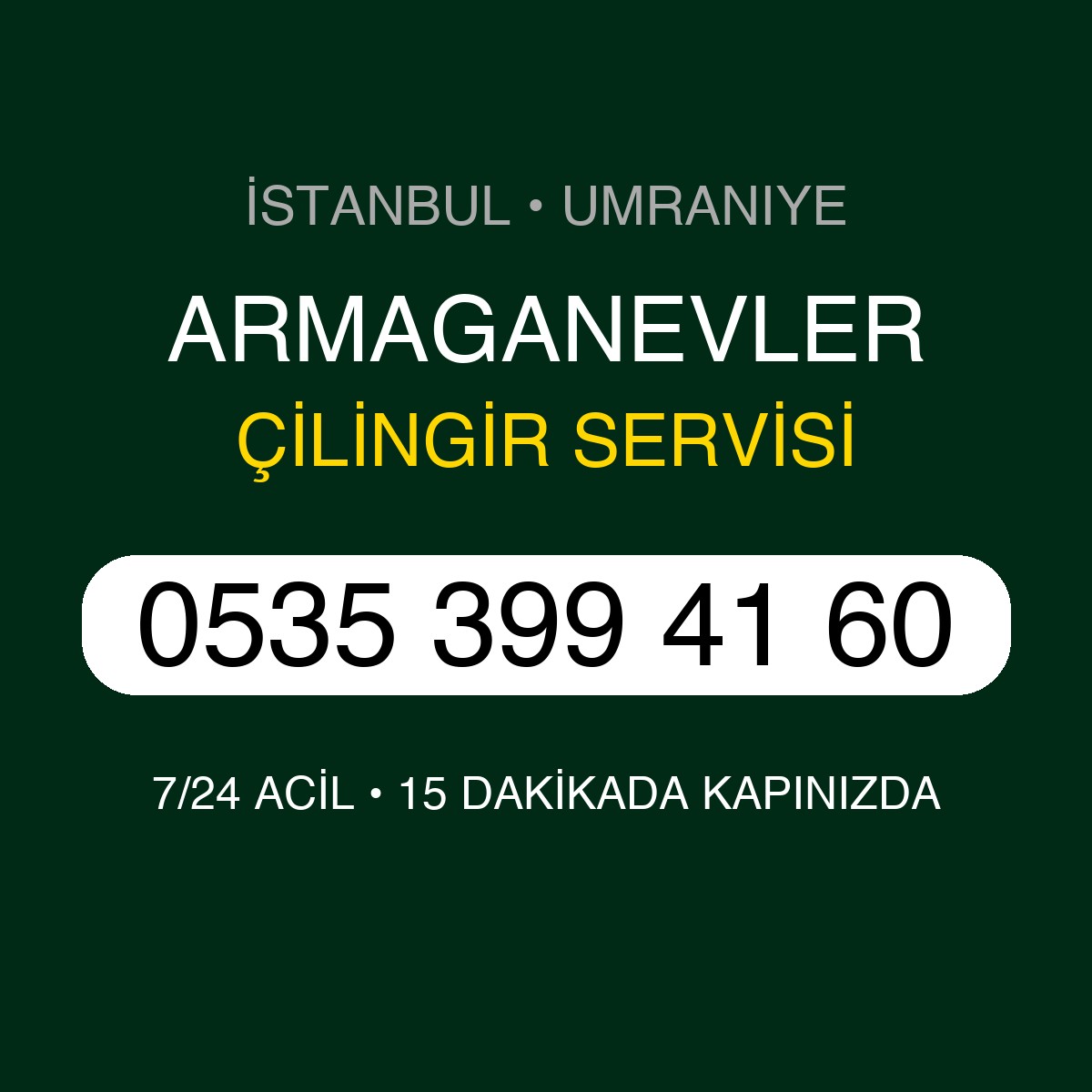 ARMAGANEVLER Çilingir 7/24 | 0535 399 41 60