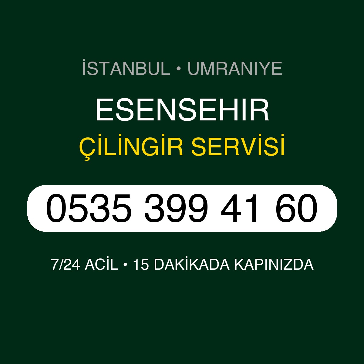 ESENSEHIR Çilingir 7/24 | 0535 399 41 60