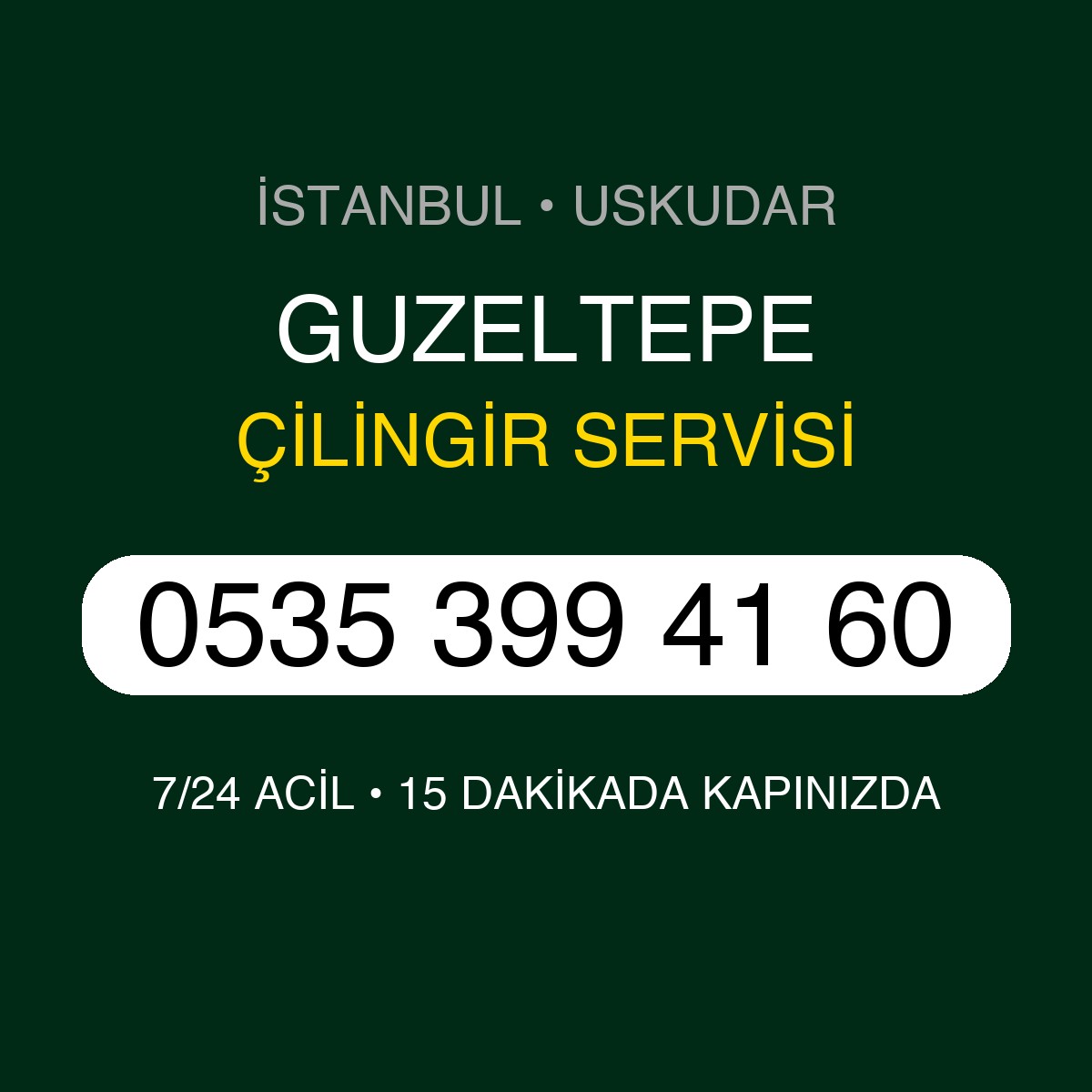 GUZELTEPE Çilingir 7/24 | 0535 399 41 60