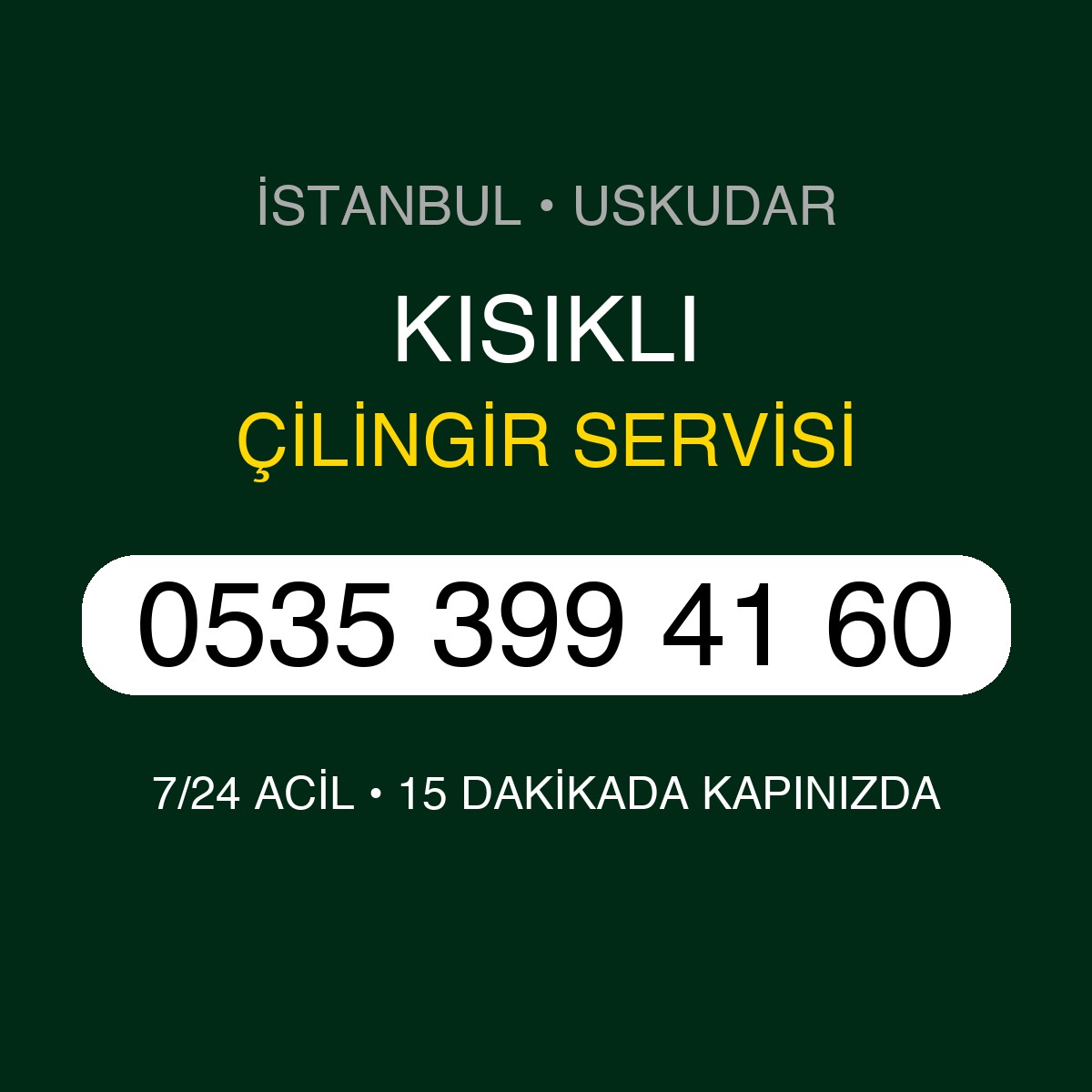 KISIKLI Çilingir 7/24 | 0535 399 41 60