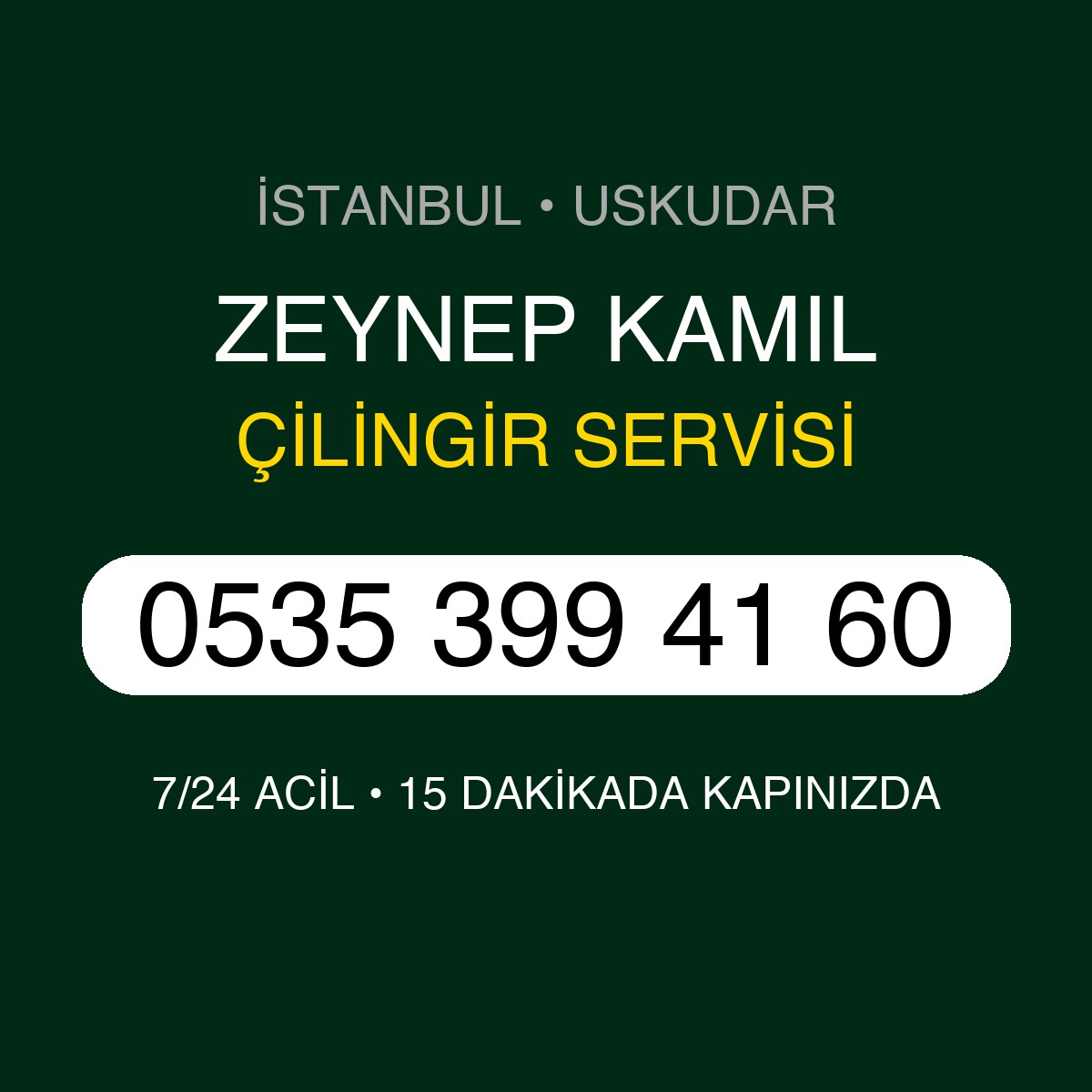 ZEYNEP KAMIL Çilingir 7/24 | 0535 399 41 60